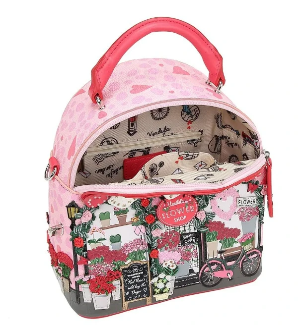 Vendula Pink Flower Shop Nova Mini Backpack 9 Vendula Pink Flower Shop Nova Mini Backpack - Image 9