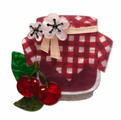 Erstwilder Botanical Fruit Black Cherry Bounce Brooch