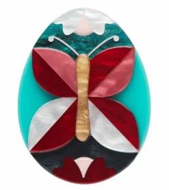 Erstwilder Pysanky Butterfly Of Rebirth Brooch