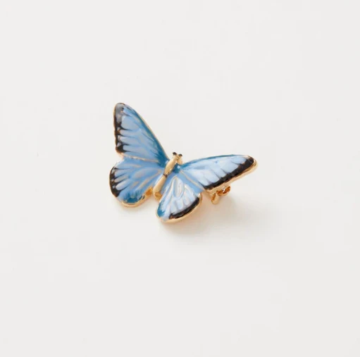 Fable England Enamel Blue Butterfly Brooch 1 Fable England Enamel Blue Butterfly Brooch