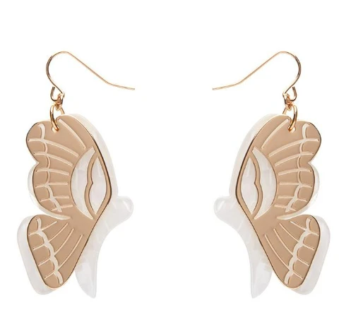 Erstwilder La Belle Epoque Butterfly Drop Earrings White 1 Erstwilder La Belle Epoque Butterfly Drop Earrings White