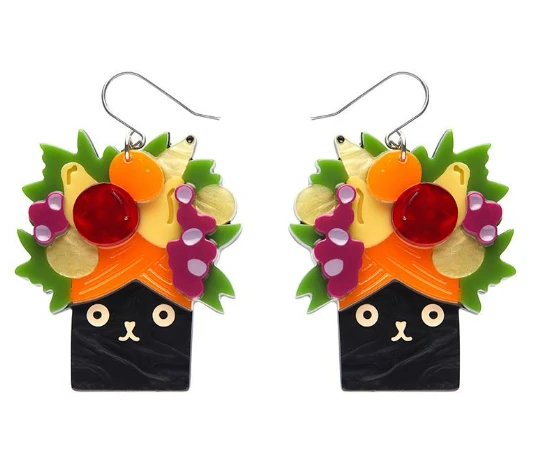 Erstwilder Terry Runyan Catmen Miranda Drop Earrings 1 Erstwilder Terry Runyan Catmen Miranda Drop Earrings