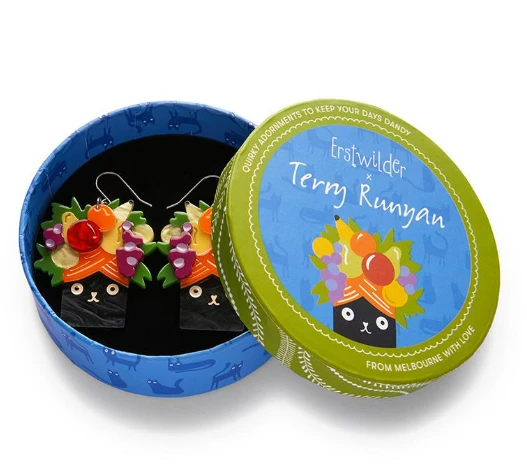 Erstwilder Terry Runyan Catmen Miranda Drop Earrings 2 Erstwilder Terry Runyan Catmen Miranda Drop Earrings - Image 2