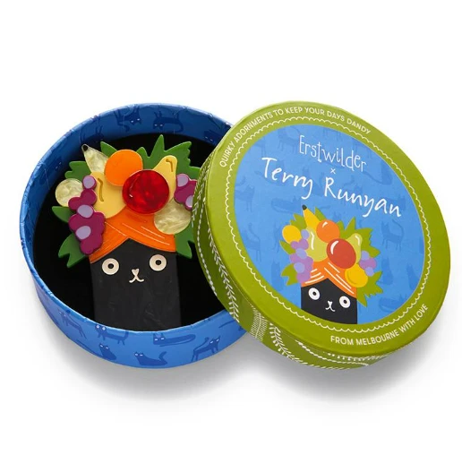 Erstwilder Terry Runyan Catmen Miranda Brooch 2 Erstwilder Terry Runyan Catmen Miranda Brooch - Image 2