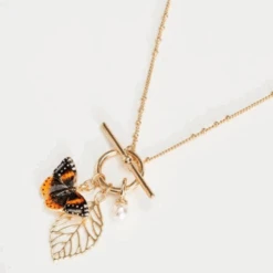 Fable England Red Admiral Charm Necklace