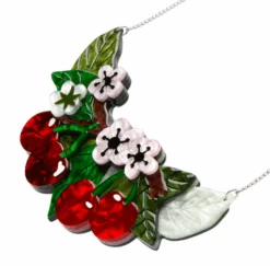 Erstwilder Botanical Fruit Blossoming Cherries Statement Necklace 8 Erstwilder Botanical Fruit Blossoming Cherries Statement Necklace -Fashion Shoes Store CherriesNL5