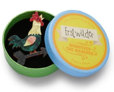 Erstwilder WW Cockadoodle Doo Brooch 2 Erstwilder WW Cockadoodle Doo Brooch - Image 2