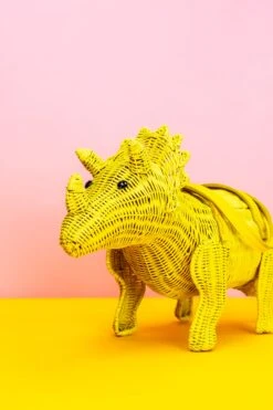 Wicker Darling Ellie Triceratops Yellow -Fashion Shoes Store Dino3