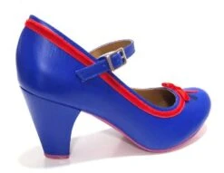 Cristofoli Autumnal Eileen Colbalt Blue With Red Ribbon -Fashion Shoes Store EileenCB4