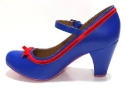 Cristofoli Autumnal Eileen Colbalt Blue With Red Ribbon -Fashion Shoes Store EileenCB5
