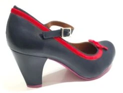 Cristofoli Eileen Navy With Red Ribbon -Fashion Shoes Store EileenNB3
