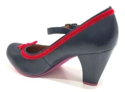 Cristofoli Eileen Navy With Red Ribbon -Fashion Shoes Store EileenNB4