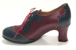 Rock N Dot Esme Burgandy With Blue Trim -Fashion Shoes Store EsmeBurg4