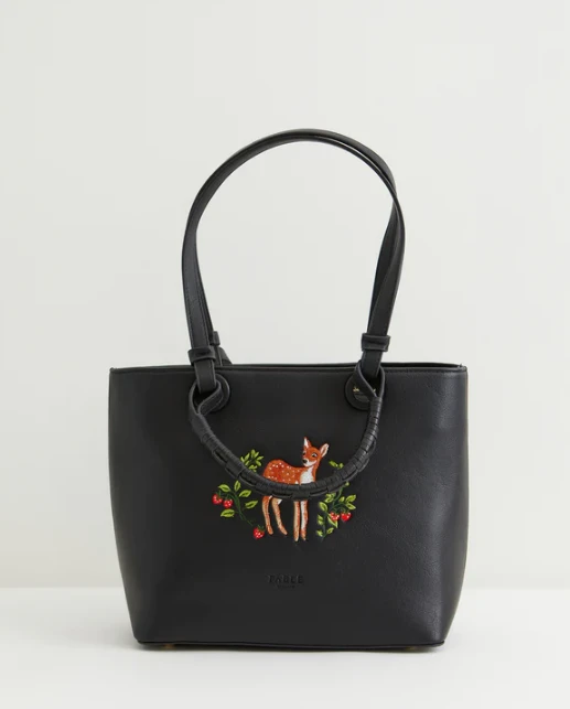 Fable England Fawn Embroidered Tote 1 Fable England Fawn Embroidered Tote