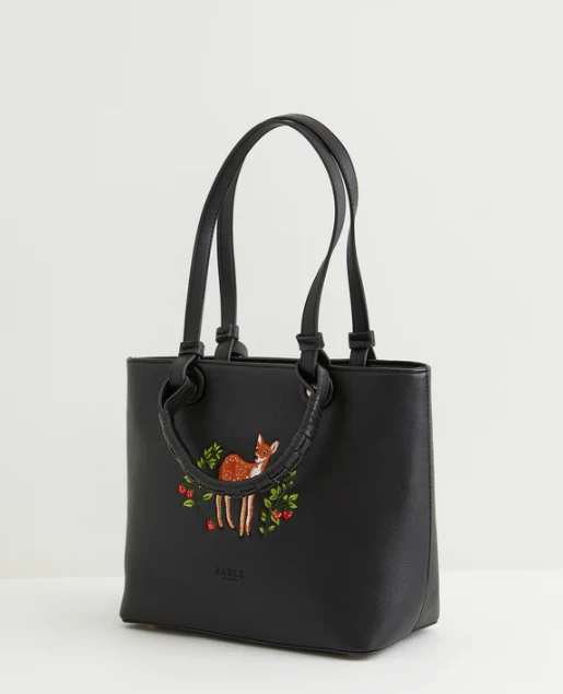 Fable England Fawn Embroidered Tote 2 Fable England Fawn Embroidered Tote - Image 2