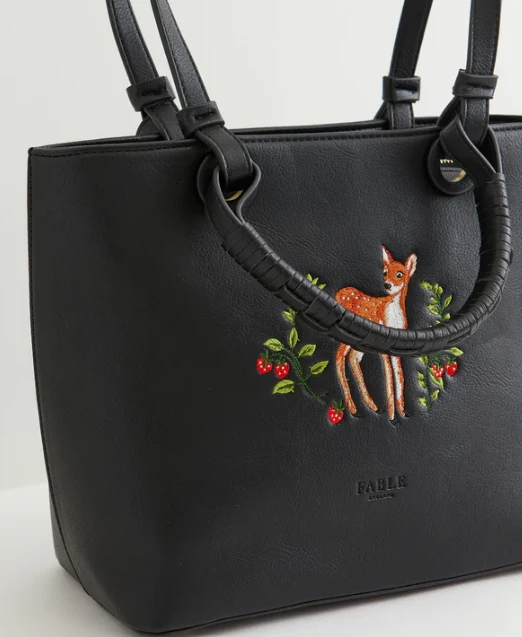 Fable England Fawn Embroidered Tote 3 Fable England Fawn Embroidered Tote - Image 3