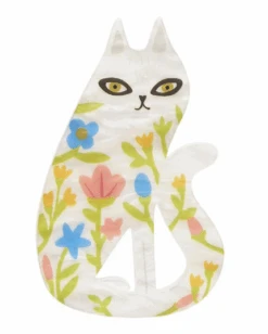 Erstwilder Terry Runyan Feline Florescence Brooch