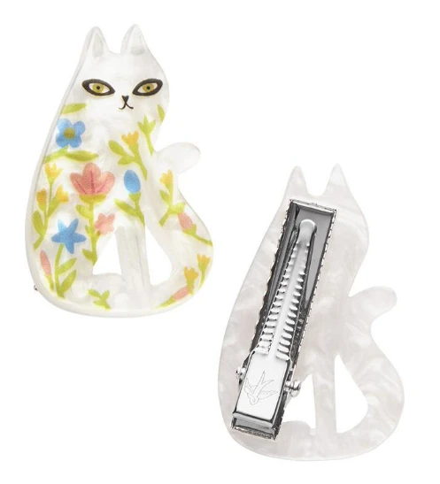 Erstwilder Terry Runyan Feline Florescence Hair Clips Set 2 Erstwilder Terry Runyan Feline Florescence Hair Clips Set - Image 2
