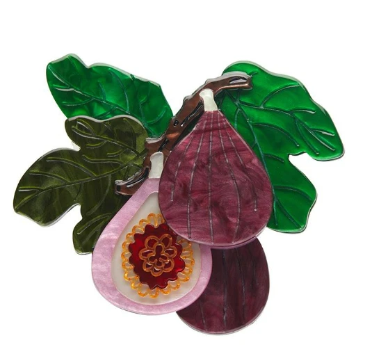 Erstwilder Botanical Fruit Fig Monday Brooch 1 Erstwilder Botanical Fruit Fig Monday Brooch