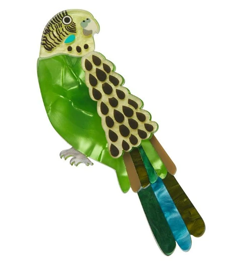 Erstwilder Jocelyn Proust Flossie The Budgie Brooch 1 Erstwilder Jocelyn Proust Flossie The Budgie Brooch