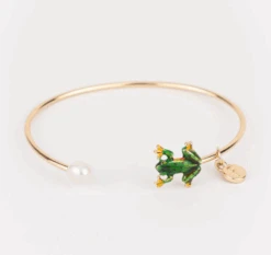 Fable England Enamel Frog Bangle