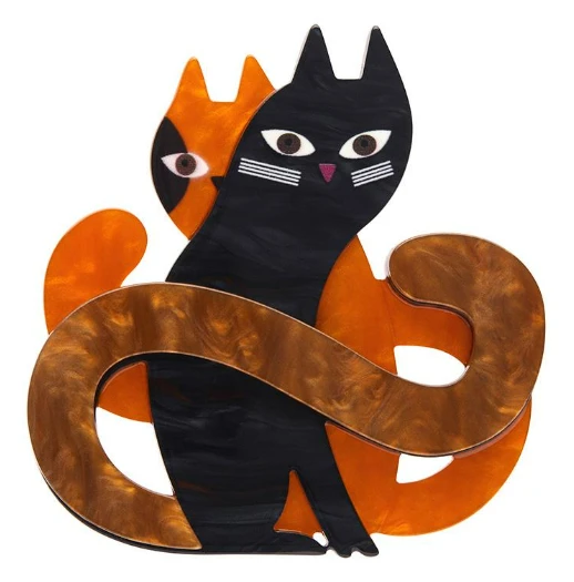 Erstwilder Terry Runyan Hide And Seek Cats Brooch 1 Erstwilder Terry Runyan Hide And Seek Cats Brooch