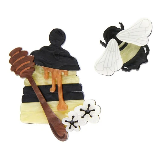 Erstwilder Botanical Fruit Honeydew And Nectar Brooch Set 1 Erstwilder Botanical Fruit Honeydew And Nectar Brooch Set