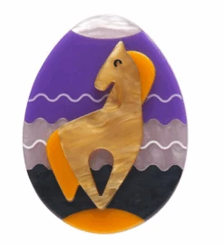 Erstwilder Pysanky Horse Of Hope Brooch