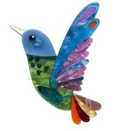 Erstwilder Pete Cromer Wildlife The Hardworking Hummingbird Brooch
