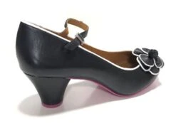 Cristofoli Julia Black With White Trim -Fashion Shoes Store JuliaBlack3