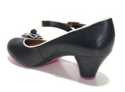 Cristofoli Julia Black With White Trim -Fashion Shoes Store JuliaBlack4