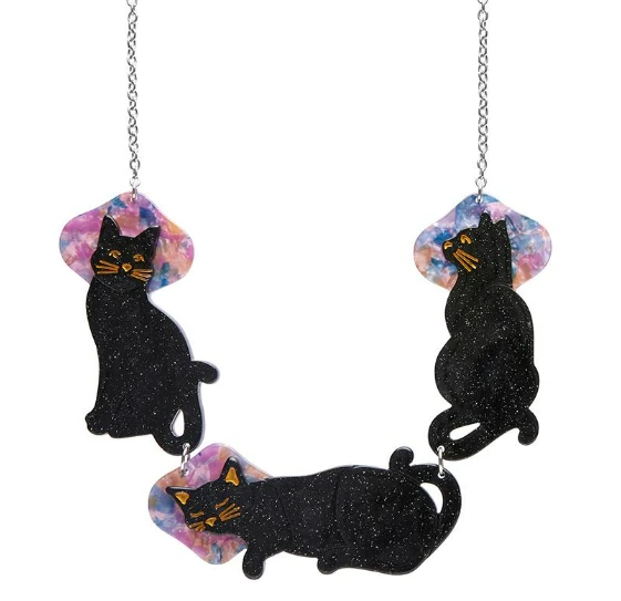 Erstwilder La Belle Epoque Le Chat Miaule Necklace 1 Erstwilder La Belle Epoque Le Chat Miaule Necklace
