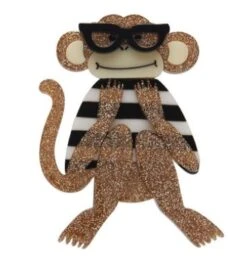 Erstwilder FF22 Moe The Monkey Lover Brooch