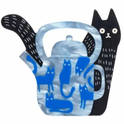 Erstwilder Terry Runyan Mouse Tea Brooch