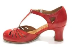 Rock N Dot Daphne Red With Rose Trim -Fashion Shoes Store PerugiaRed4