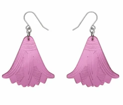 Erstwilder Egyptian Revival Lotus Mirror Drop Earrings Pink