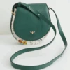 Fable England Pumpkin Green Saddle Bag