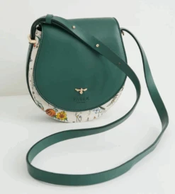 Fable England Pumpkin Green Saddle Bag