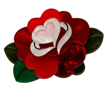 Erstwilder HW21 Roses Are Red Brooch 1 Erstwilder HW21 Roses Are Red Brooch