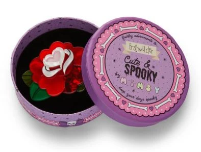 Erstwilder HW21 Roses Are Red Brooch 2 Erstwilder HW21 Roses Are Red Brooch - Image 2