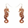 Erstwilder La Belle Epoque Seahorse Drop Earrings Orange