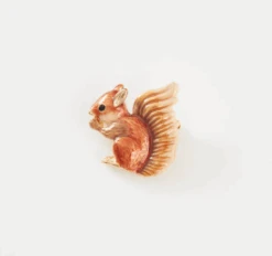 Fable England Enamel Red Squirrel Brooch