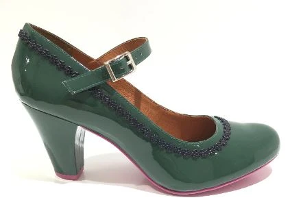 Cristofoli Tania Patent Dark Green 2 Cristofoli Tania Patent Dark Green - Image 2