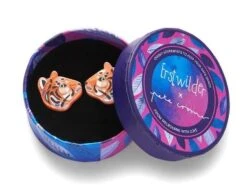 Erstwilder Pete Cromer Wildlife The Tranquil Tiger Earrings -Fashion Shoes Store TigerEar3