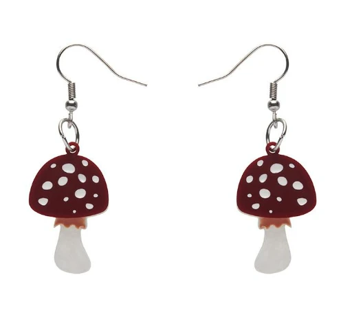 Erstwilder Twinning Toadstools Drop Earrings 1 Erstwilder Twinning Toadstools Drop Earrings