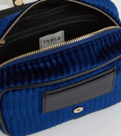Fable England Vivianne Velvet Camera Bag Sapphire Blue -Fashion Shoes Store VivianneBag4